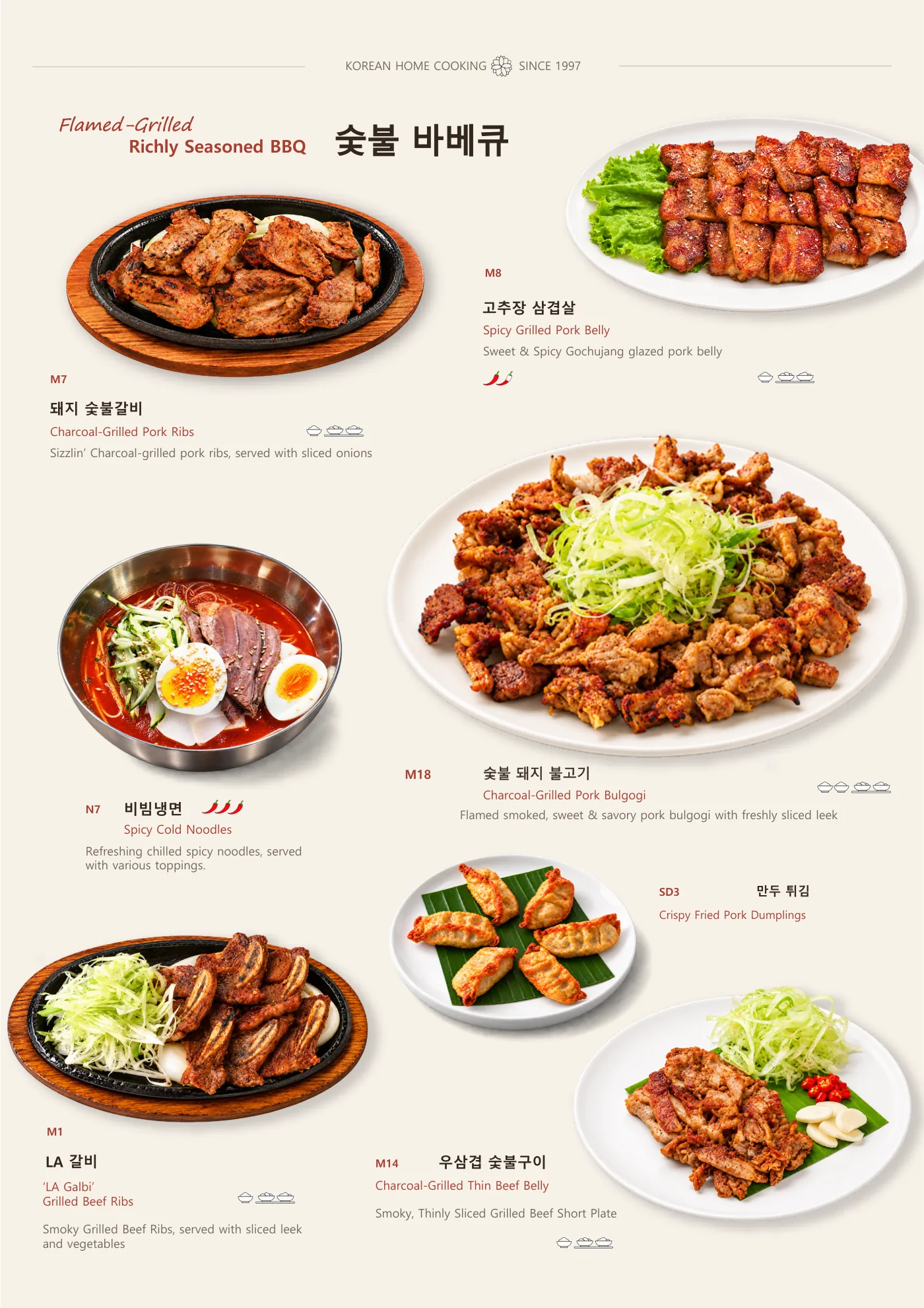 Menu page 1 of 7